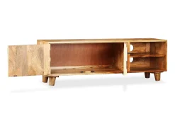 Móvel de TV/aparador prático e elegante feito de madeira maciça de mangueira 118 cm 2502169