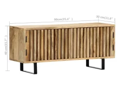 Móvel de TV/aparador prático e de design 90 cm madeira maciça de mangueira 2502020