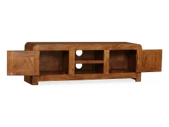 Móvel de TV/aparador prático e de design em madeira maciça com acabamento em sheesham 120 cm 2502164