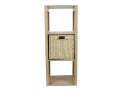 Móvel Modular de Design Klaus 3 Compartimentos Castanho 99cm em Madeira e Painéis
