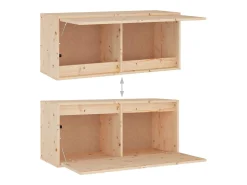 Móvel multimídia para TV estante para TV aparador armário para TV sala de jantar sala de estar quarto 5 peças madeira maciça de pinho marrom 02_0028776