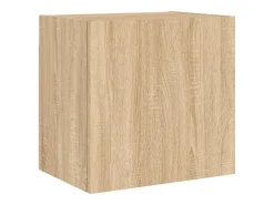 Móvel multimídia para TV estante para TV aparador para TV sala de jantar sala de estar quarto 4 peças carvalho Sonoma madeira de engenharia marrom 02_0029245
