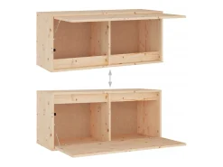 Móvel multimídia para TV estante para TV aparador armário para TV sala de jantar sala de estar quarto 5 peças madeira maciça de pinho marrom 02_0028775