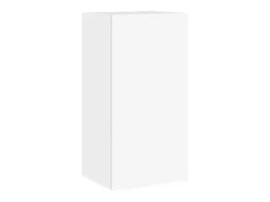 Móvel multimídia para TV prateleira para TV aparador armário para TV sala de jantar sala de estar quarto montado na parede x 4 peças com luzes LED branco 02_0028209