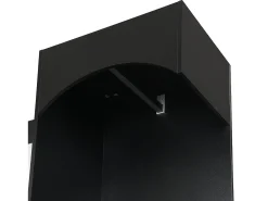 Móvel para hall de entrada com espelho, sapateira e banco - 110x33x185,5 cm - Preto