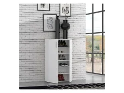 Móvel para sapatos contemporâneo branco mate - L 90 cm