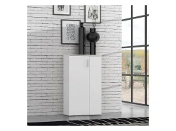 Móvel para sapatos contemporâneo branco mate - L 90 cm