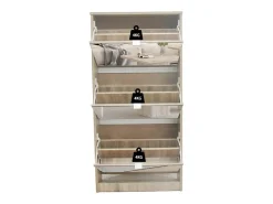 Móvel para Sapatos MEXICO – 3 gavetas com espelhos – Cor carvalho sonoma – Design contemporâneo e funcional