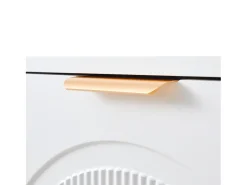 Móvel para sapatos moderno 118x25x115 cm - com 6 portas basculantes - Branco