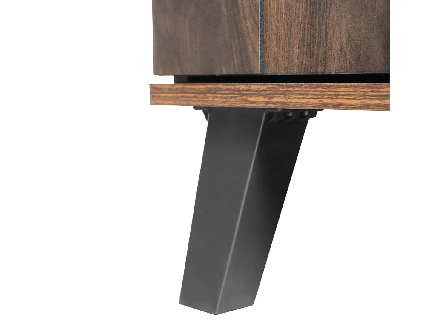 Móvel para sapatos moderno 80x35x110cm - 2 portas - 5 compartimentos - Prateleiras ajustáveis - Acabamento imitação madeira - Marrom