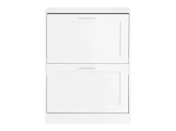 Móvel para sapatos moderno com 2 portas basculantes, Branco, 60x25x80cm, FSR137-W