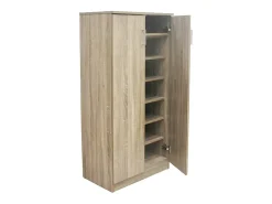 Móvel para Sapatos MUNDA – 2 portas – Cor carvalho sonoma – Armazenamento compacto e estilo contemporâneo