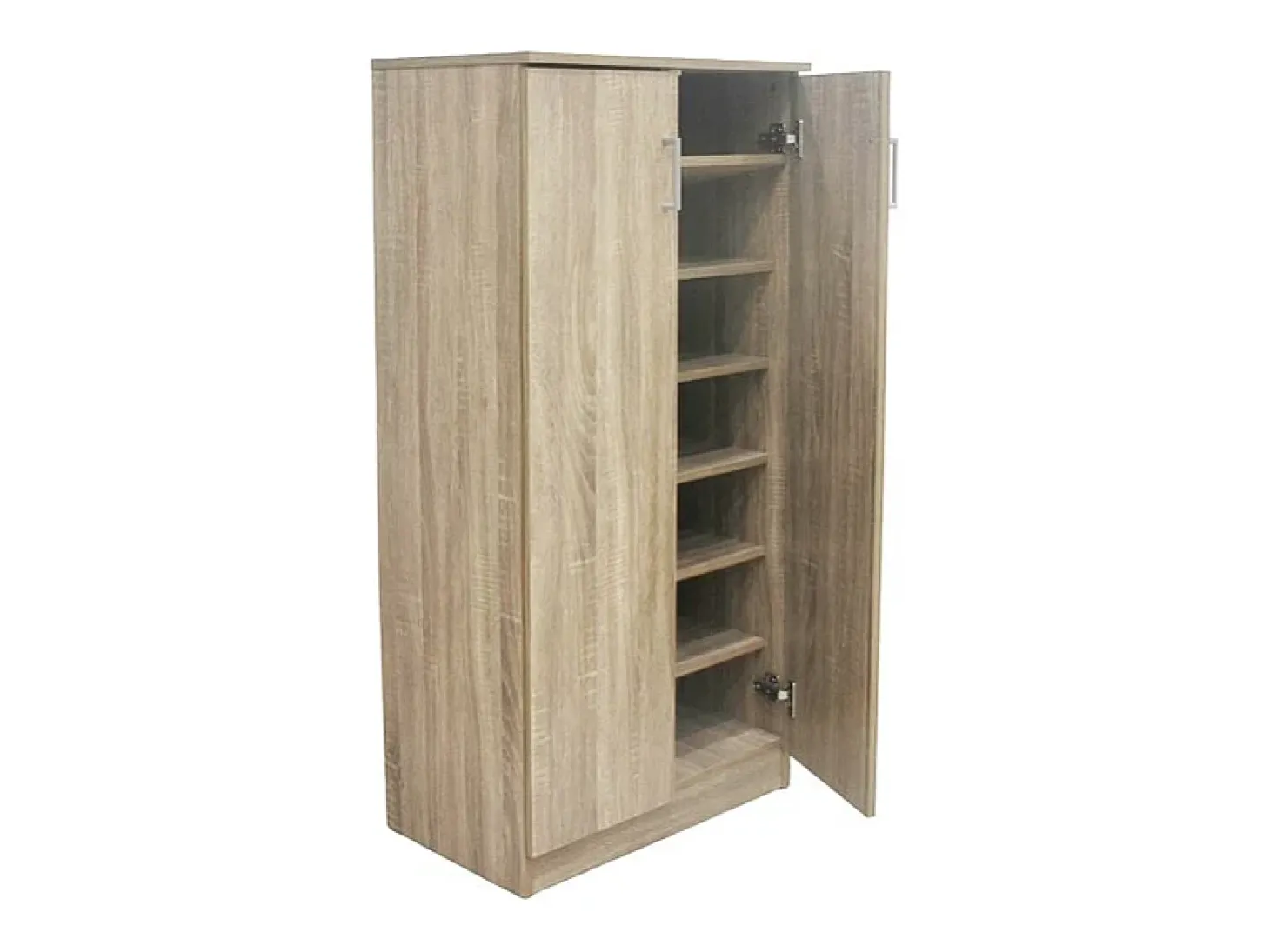Móvel para Sapatos MUNDA – 2 portas – Cor carvalho sonoma – Armazenamento compacto e estilo contemporâneo