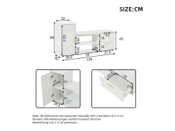 Móvel para sapatos 128x30x68 cm - com 2 gavetas e 1 porta - com banco para calçado - Acabamento brilhante - Branco