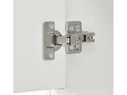 Móvel para sapatos 120x35x90cm - con 3 portas e 2 gavetas - puxador de metal - Branco