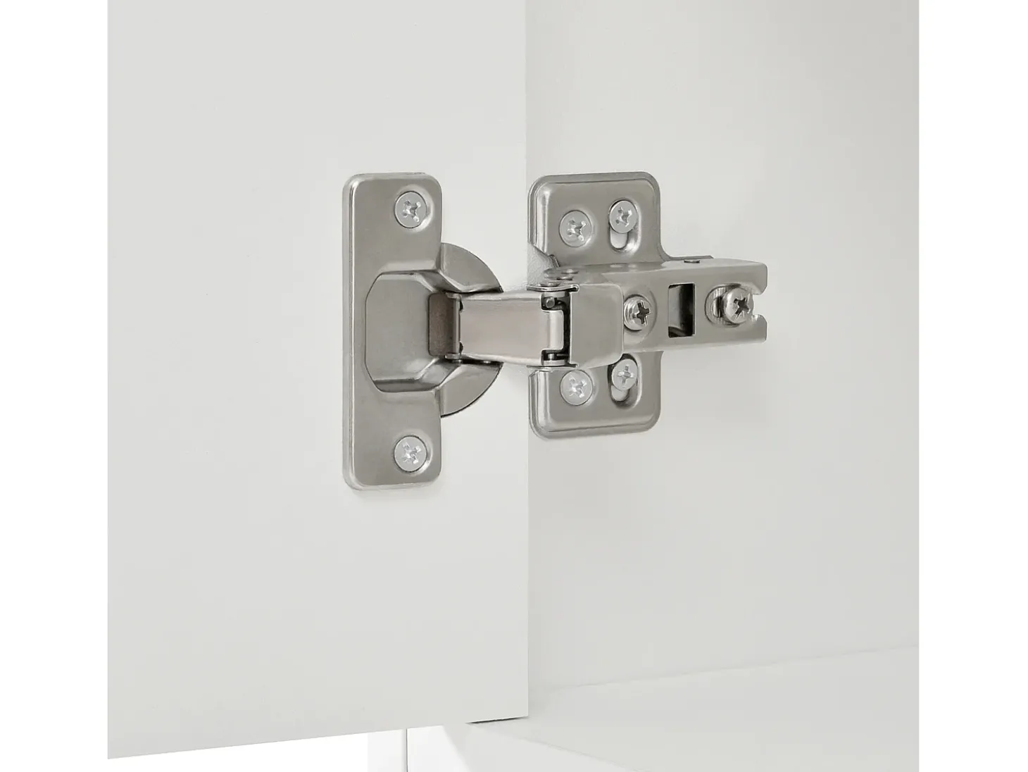 Móvel para sapatos 120x35x90cm - con 3 portas e 2 gavetas - puxador de metal - Branco