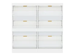 Móvel para sapatos 120x23x118cm - con 6 portas basculantes - branco