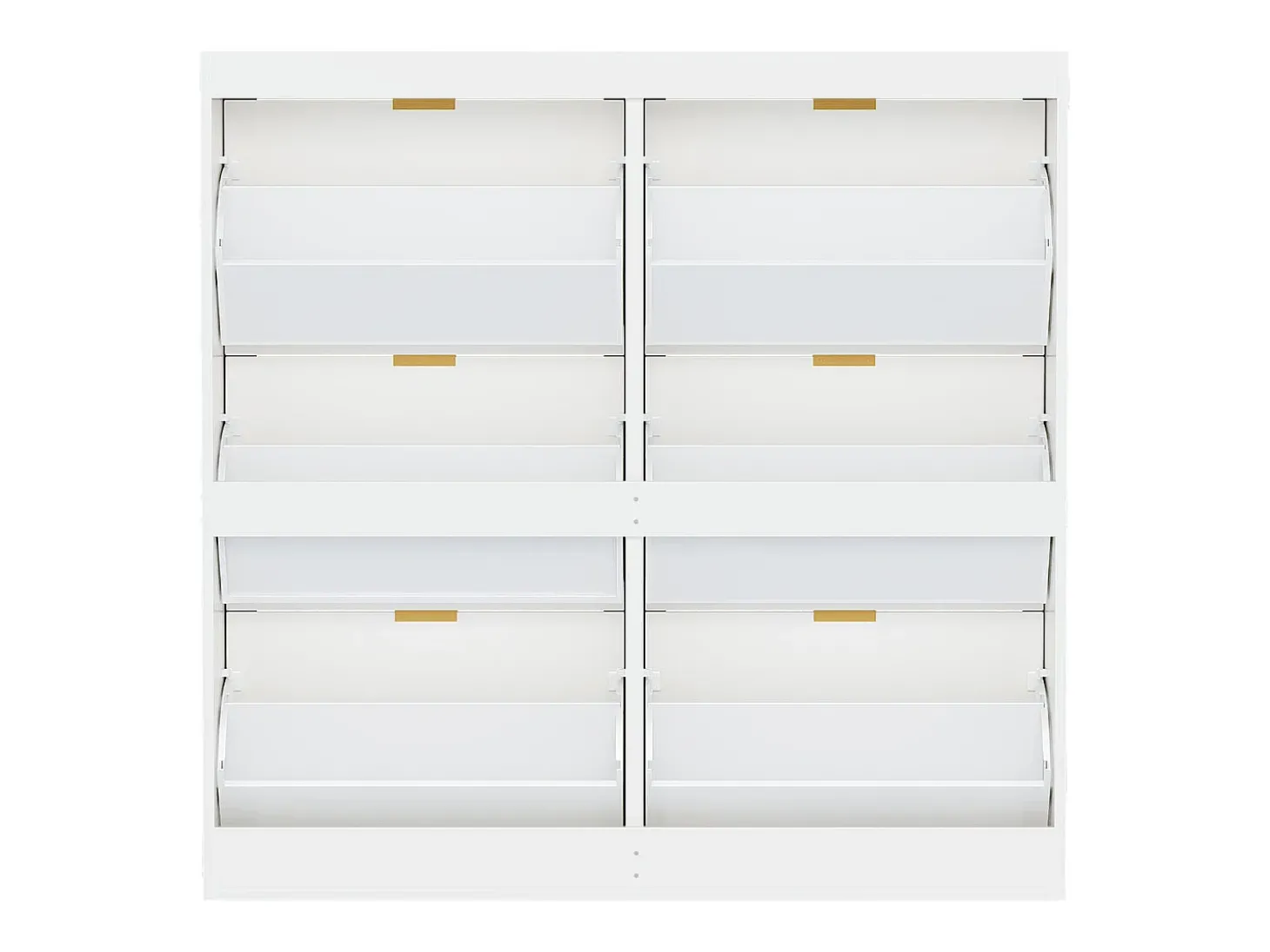 Móvel para sapatos 120x23x118cm - con 6 portas basculantes - branco