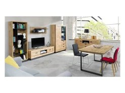 MÓVEL PARA TV - MÓVEL HI-FI MALAGA modelo pequeno. Ideal para sua sala de estar. Estilo moderno e na moda, tipo industrial, madeira e metal.