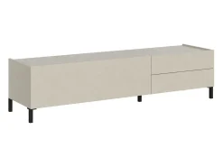Móvel para TV 1 porta abatible e 2 gavetas 160x42x40 cm Solaria caxemira