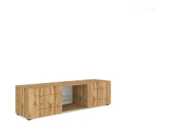 Móvel para TV 2 portas com vão aberto 150x40x40 cm Elios carvalho natural