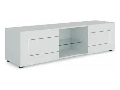 Móvel para TV 2 portas com vão aberto 150x40x40 cm Elios branco brilhante