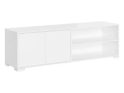 Móvel para TV 2 portas e prateleira aberta 150x40x40 cm Lumina branco brilhante