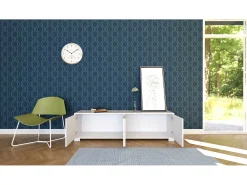 Móvel para TV 4 portas 172x40x48 cm Lumina branco brilhante