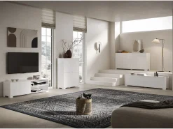 Móvel para TV 4 portas 172x40x48 cm Lumina branco brilhante