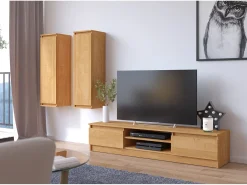 Móvel para TV Amieiro 160 cm com 2 Portas e 2 Prateleiras - Design Moderno e Elegante
