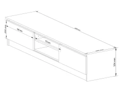 Móvel para TV Amieiro 160 cm com 2 Portas e 2 Prateleiras - Design Moderno e Elegante