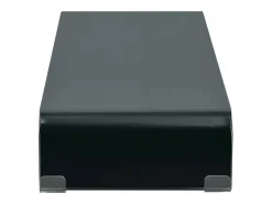 Móvel para TV aparador design prático suporte para monitor 80 cm vidro preto 2502015