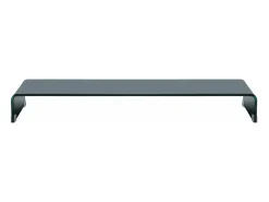 Móvel para TV aparador design prático suporte para monitor de 120 cm vidro preto 2502226