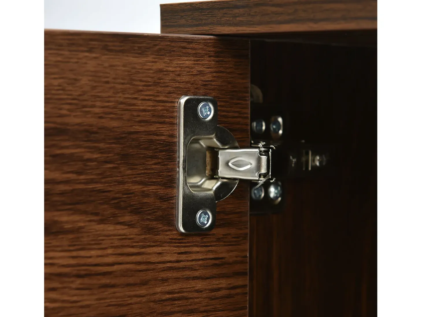Móvel para TV, armário baixo com 2 portas e 2 prateleiras abertas, ideal para sala de estar, quarto e escritório.