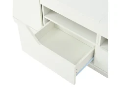 Móvel para TV branco, 180 x 40 x 45 cm - 2 gavetas e 2 portas - Acabamento lacado brilhante