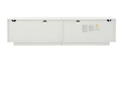 Móvel para TV branco, 180 x 40 x 45 cm - 2 gavetas e 2 portas - Acabamento lacado brilhante