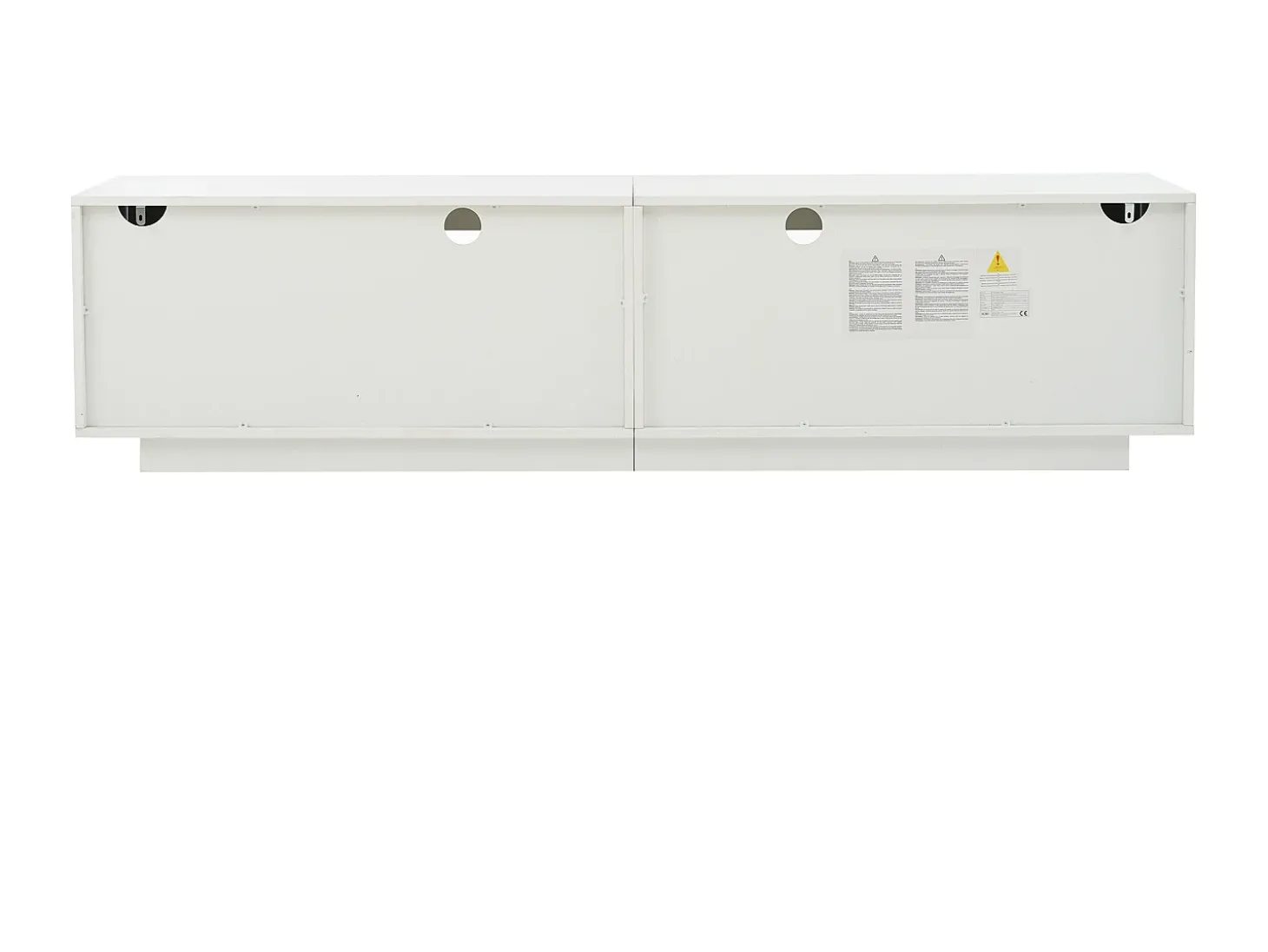 Móvel para TV branco, 180 x 40 x 45 cm - 2 gavetas e 2 portas - Acabamento lacado brilhante
