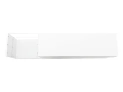 Móvel para TV branco brilhante com iluminação LED, 2 gavetas e 2 prateleiras em vidro - Madeira PB