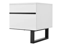 Móvel para TV branco de 180 cm com 3 portas - Madeira PB - Branco e preto