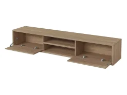 Móvel para TV 180cm, 2 portas e 2 nichos coleção MAANUM. Cor carvalho claro.