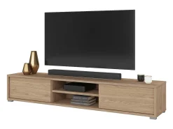 Móvel para TV 180cm, 2 portas e 2 nichos coleção MAANUM. Cor carvalho claro.