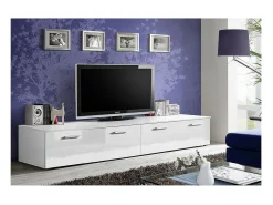 Móvel para TV 200cm Coleção COMET. Cor branca. 2 portas abatíveis.