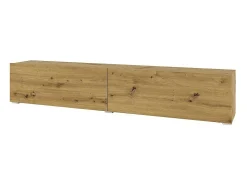 Móvel para TV 180cm coleção EVA. Cor carvalho e preto.