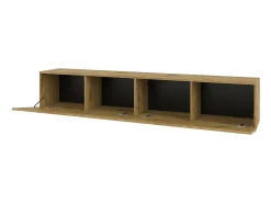 Móvel para TV 180cm coleção EVA. Cor carvalho e preto.