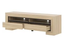 Móvel para TV coleção COPA – 160x50,5x41 cm – 2 gavetas e 2 nichos – Carvalho elegante – Design escandinavo
