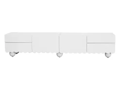 Móvel para TV com 4 gavetas e 2 portas - Branco 175 x 38 x 37 cm
