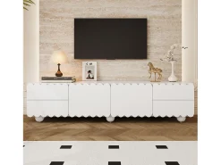 Móvel para TV com 4 gavetas e 2 portas - Branco 175 x 38 x 37 cm