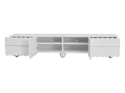 Móvel para TV com 4 gavetas e 2 portas - Branco 175 x 38 x 37 cm