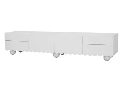 Móvel para TV com 4 gavetas e 2 portas - Branco 175 x 38 x 37 cm