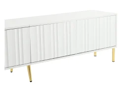 Móvel para TV com 4 portas - 190 x 38 x 48 cm - MDF e aglomerado - branco